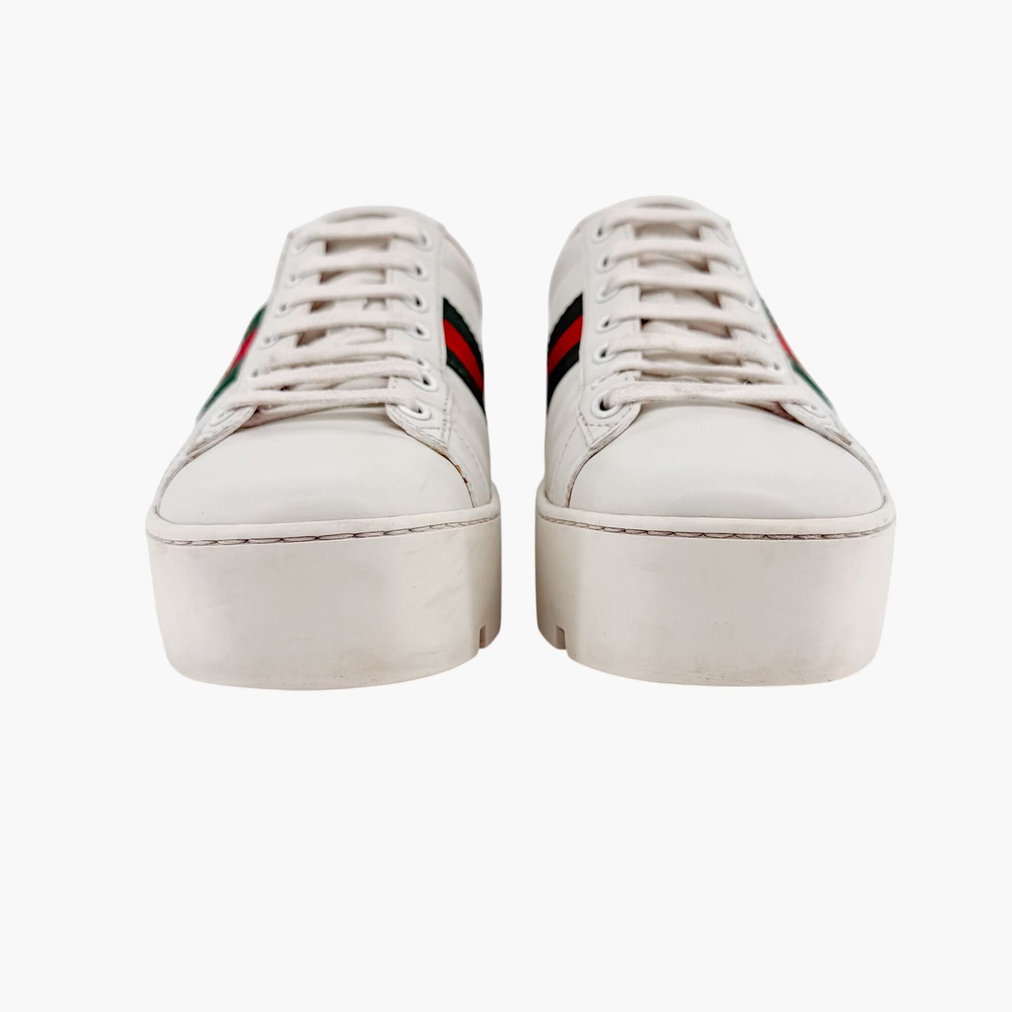 Gucci Ace Bee Platform Sneakers White Size 39