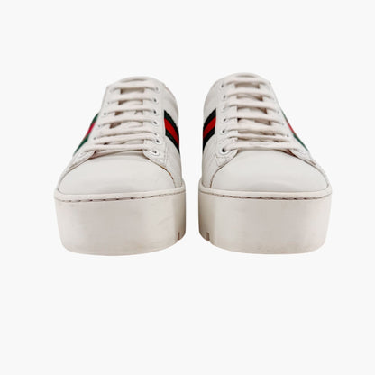 Gucci Ace Bee Platform Sneakers White Size 39