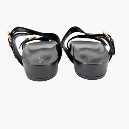 Louis Vuitton Bom Dia Slide Sandals in Brown LV Monogram Canvas Size 38