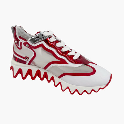 Christian Louboutin White & Red Sharkina Sneakers – Size 38