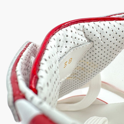 Christian Louboutin White & Red Sharkina Sneakers – Size 38