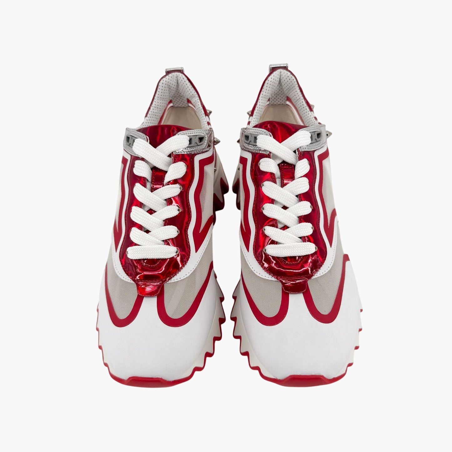 Christian Louboutin White & Red Sharkina Sneakers – Size 38