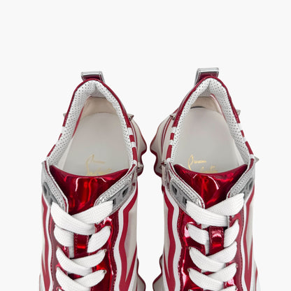 Christian Louboutin White & Red Sharkina Sneakers – Size 38
