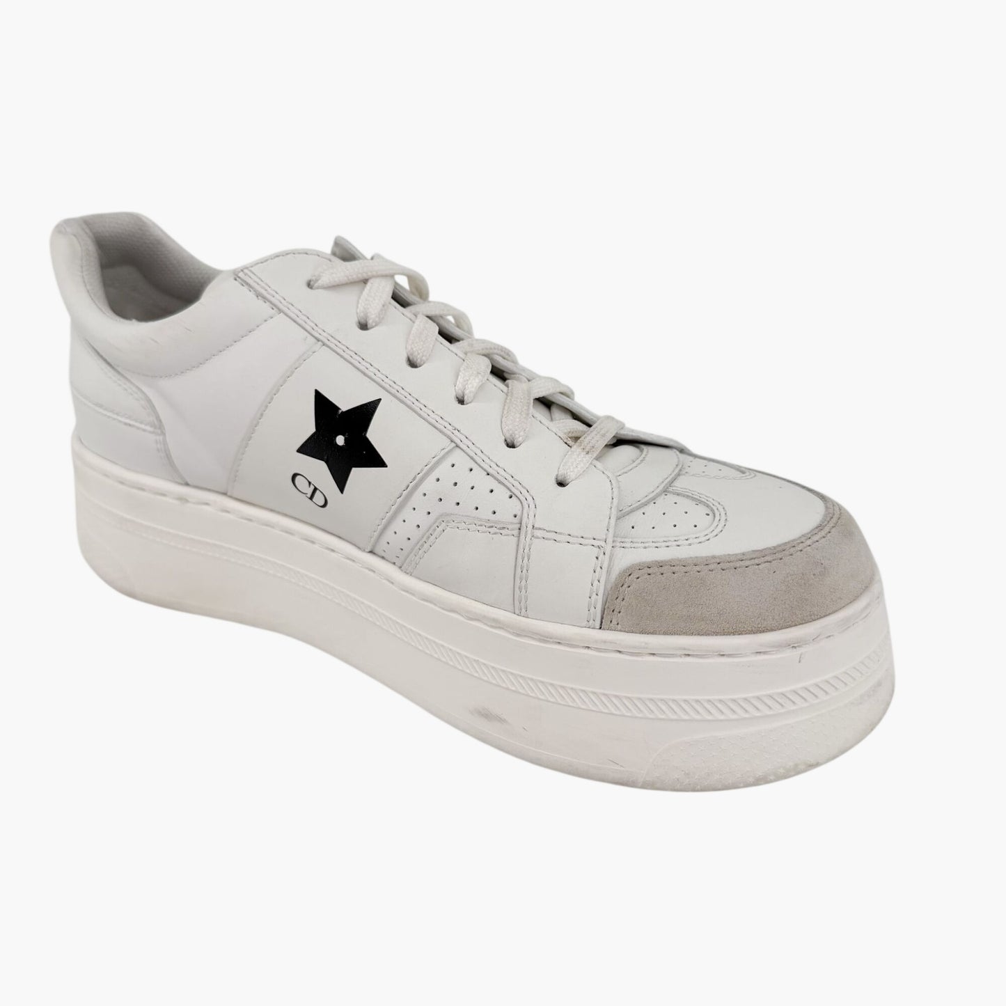 Christian Dior Star Platform Sneakers White Size 38