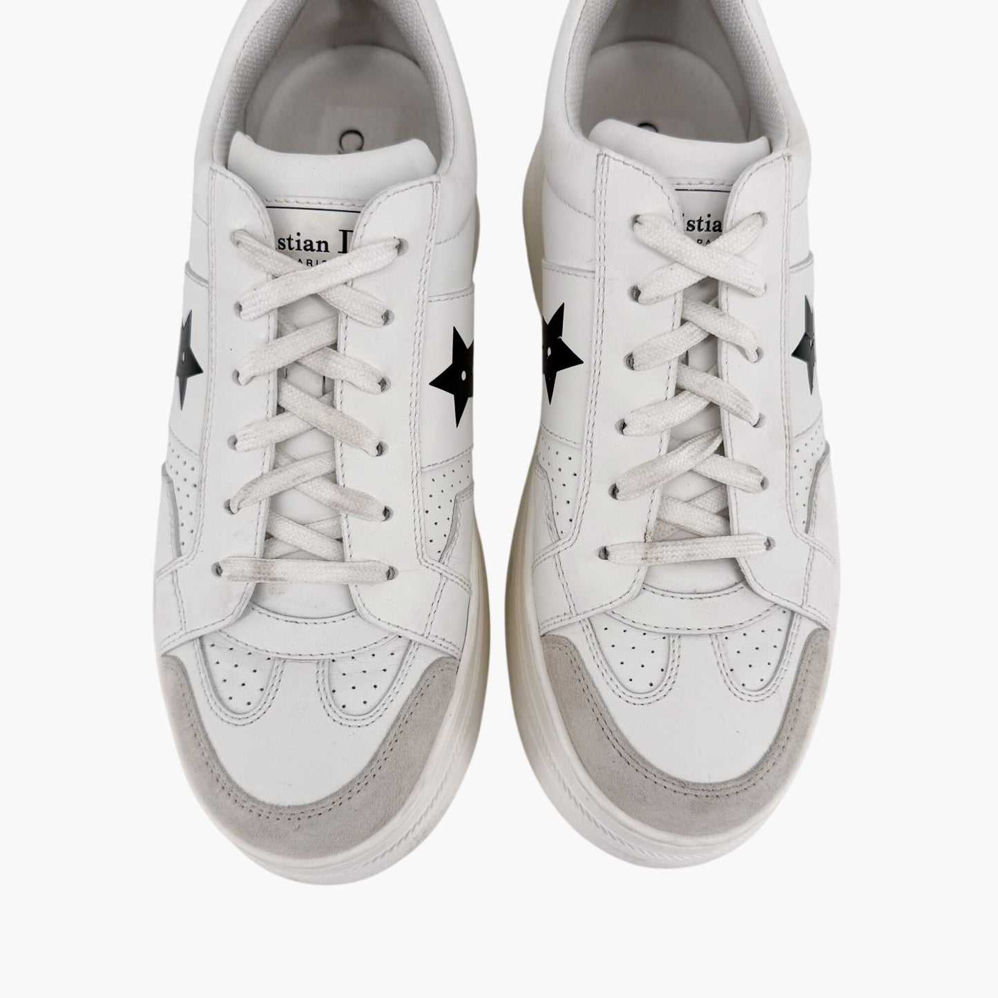Christian Dior Star Platform Sneakers White Size 38