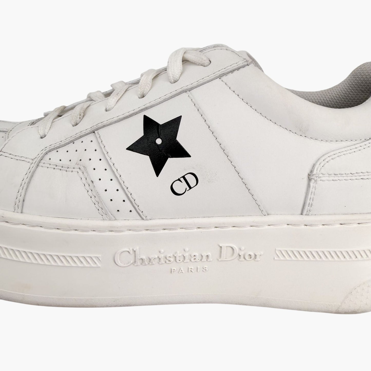 Christian Dior Star Platform Sneakers White Size 38
