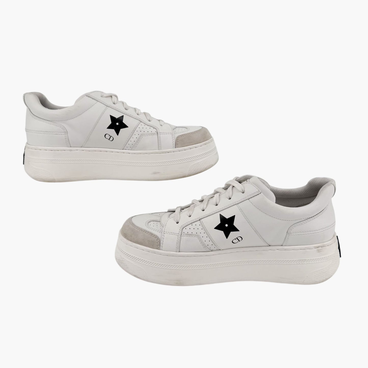 Christian Dior Star Platform Sneakers White Size 38