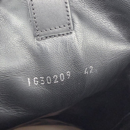 Chanel Star Harness Riding Boots Black Leather Size 42