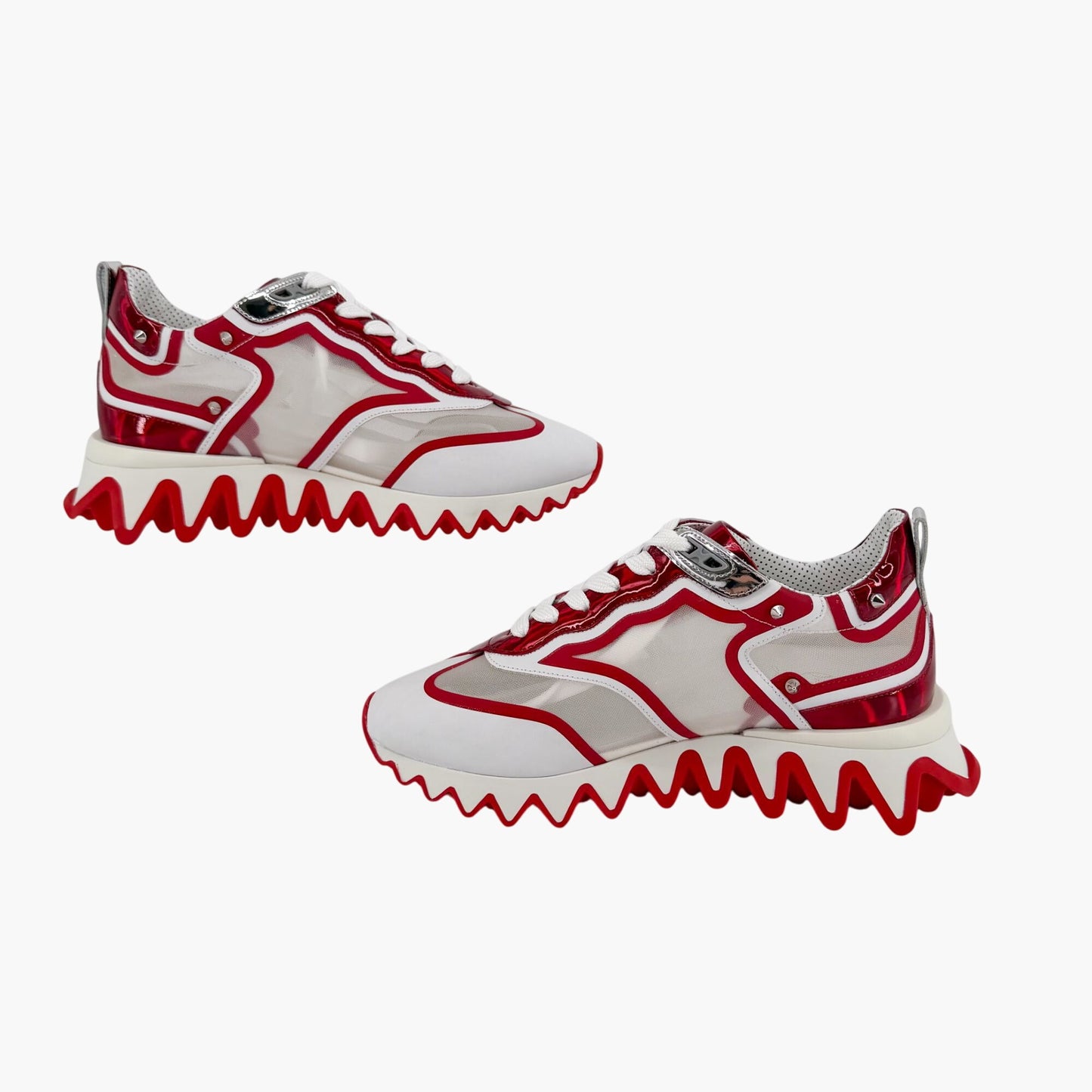 Christian Louboutin Sharkina Sneakers White Red Size 38.5