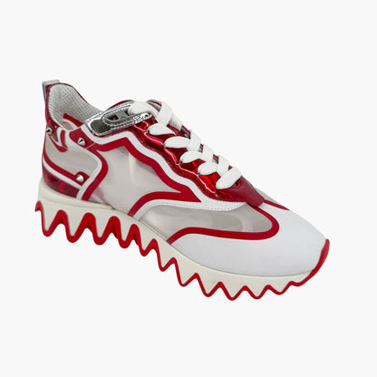 Christian Louboutin Sharkina Sneakers White Red Size 38.5