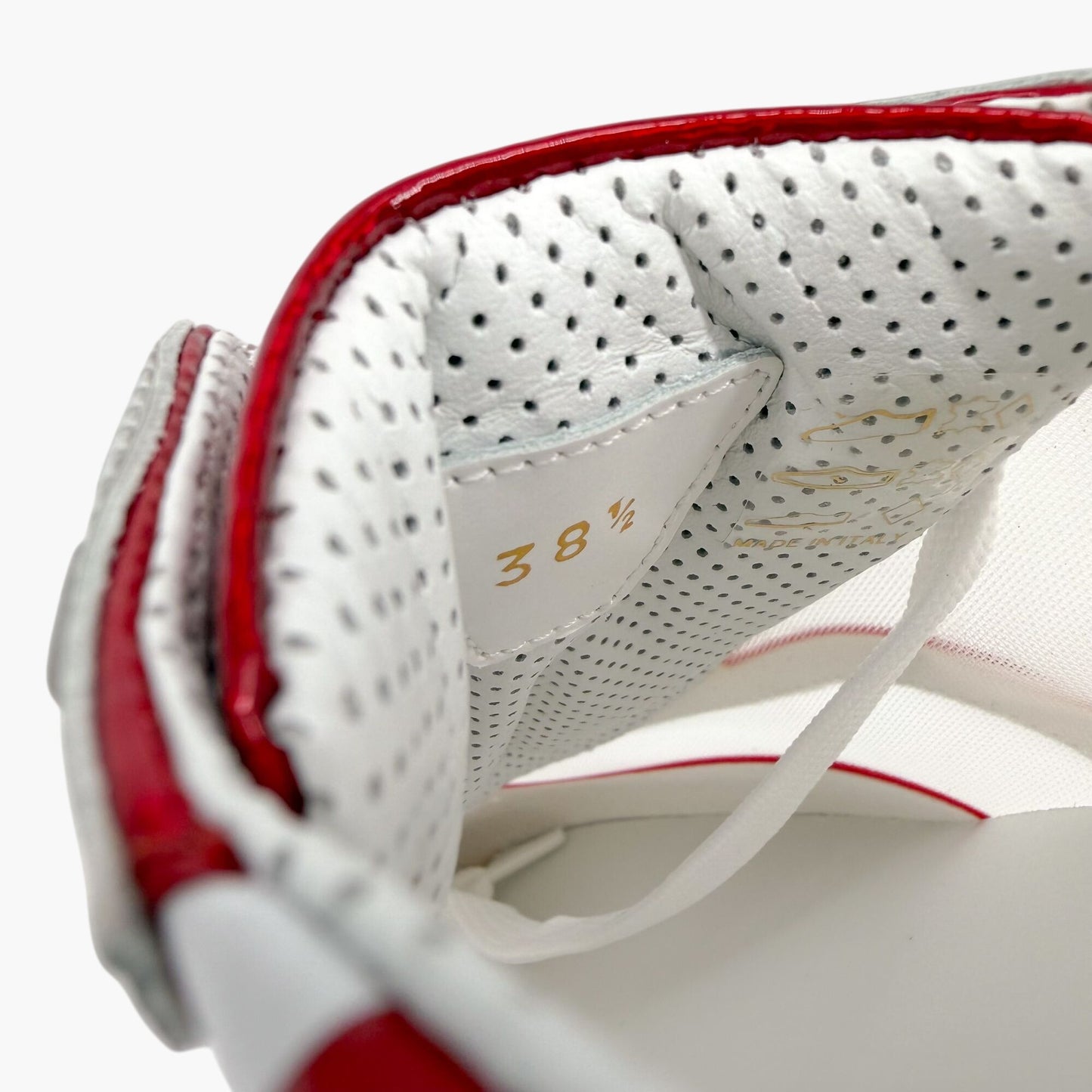 Christian Louboutin Sharkina Sneakers White Red Size 38.5