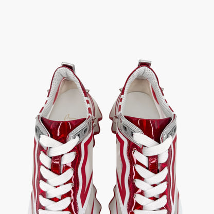 Christian Louboutin Sharkina Sneakers White Red Size 38.5
