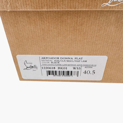 Christian Louboutin Arpoador Black Suede Spike Sneakers – Size 40.5