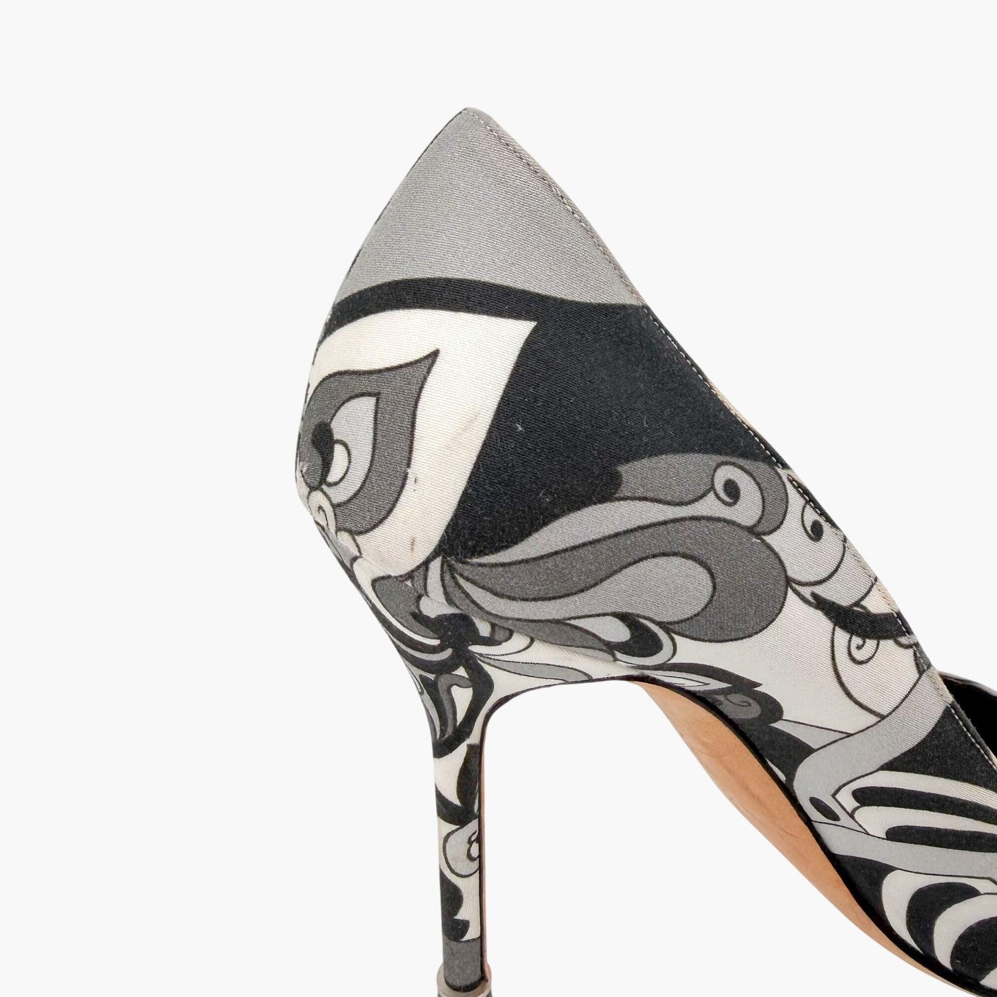 Manolo Blahnik Hangisi 105 Pumps Gray Crystal Size 40