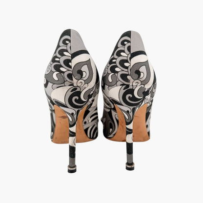 Manolo Blahnik Hangisi 105 Pumps Gray Crystal Size 40