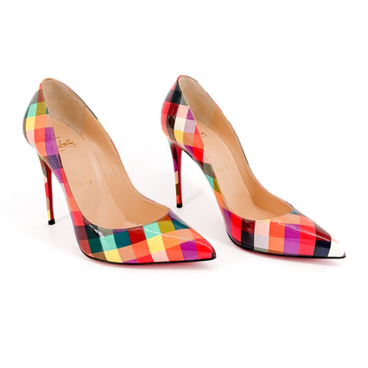 Christian Louboutin Pigalle Follies Check Pumps Size 37