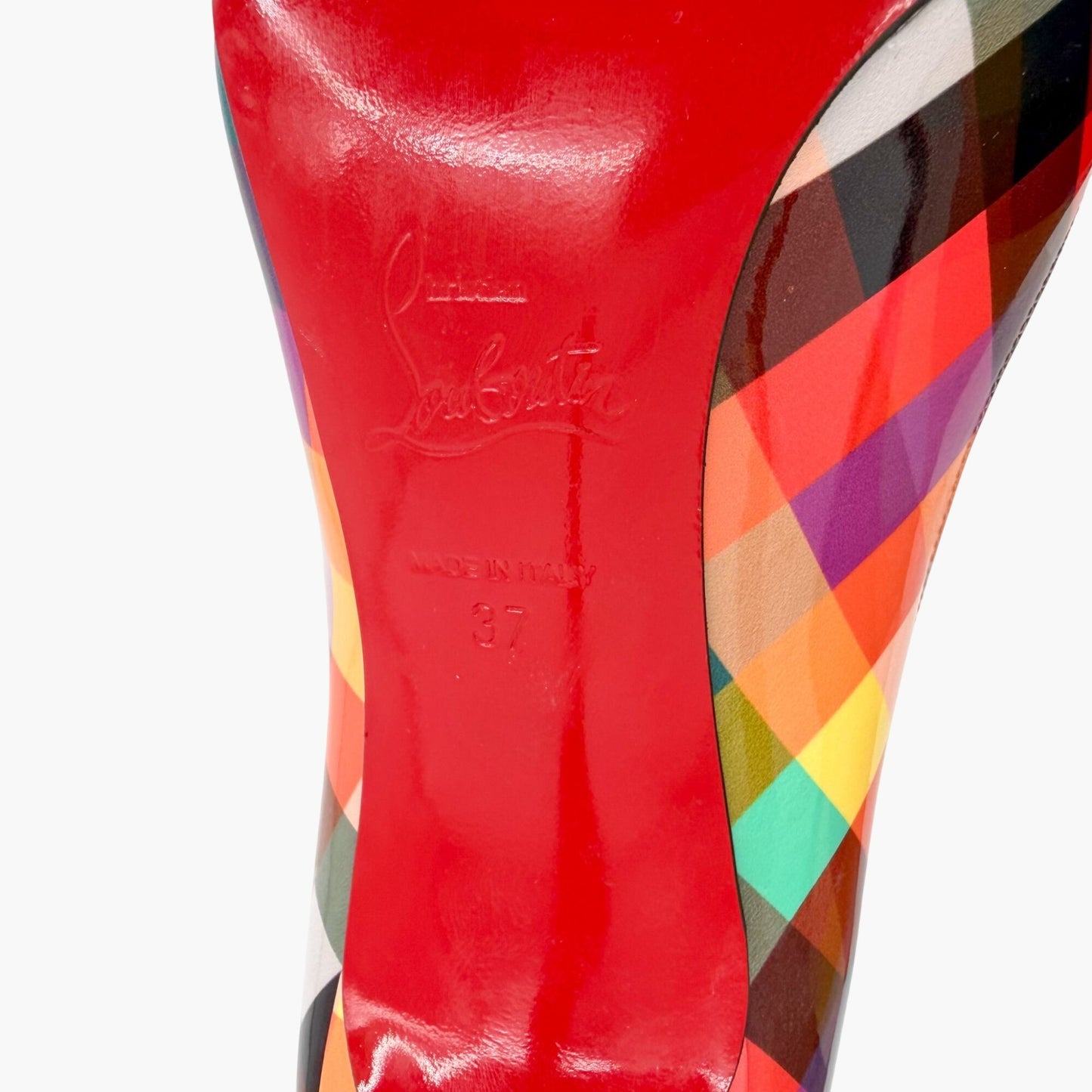 Christian Louboutin Pigalle Follies Check Pumps Size 37