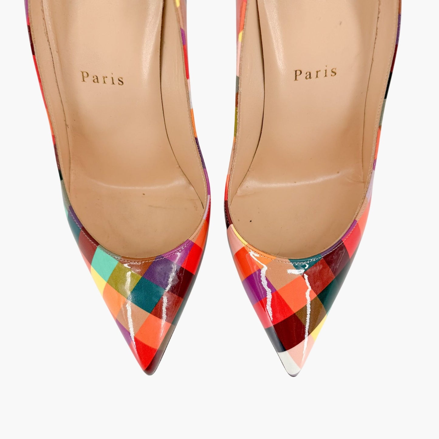 Christian Louboutin Pigalle Follies Check Pumps Size 37