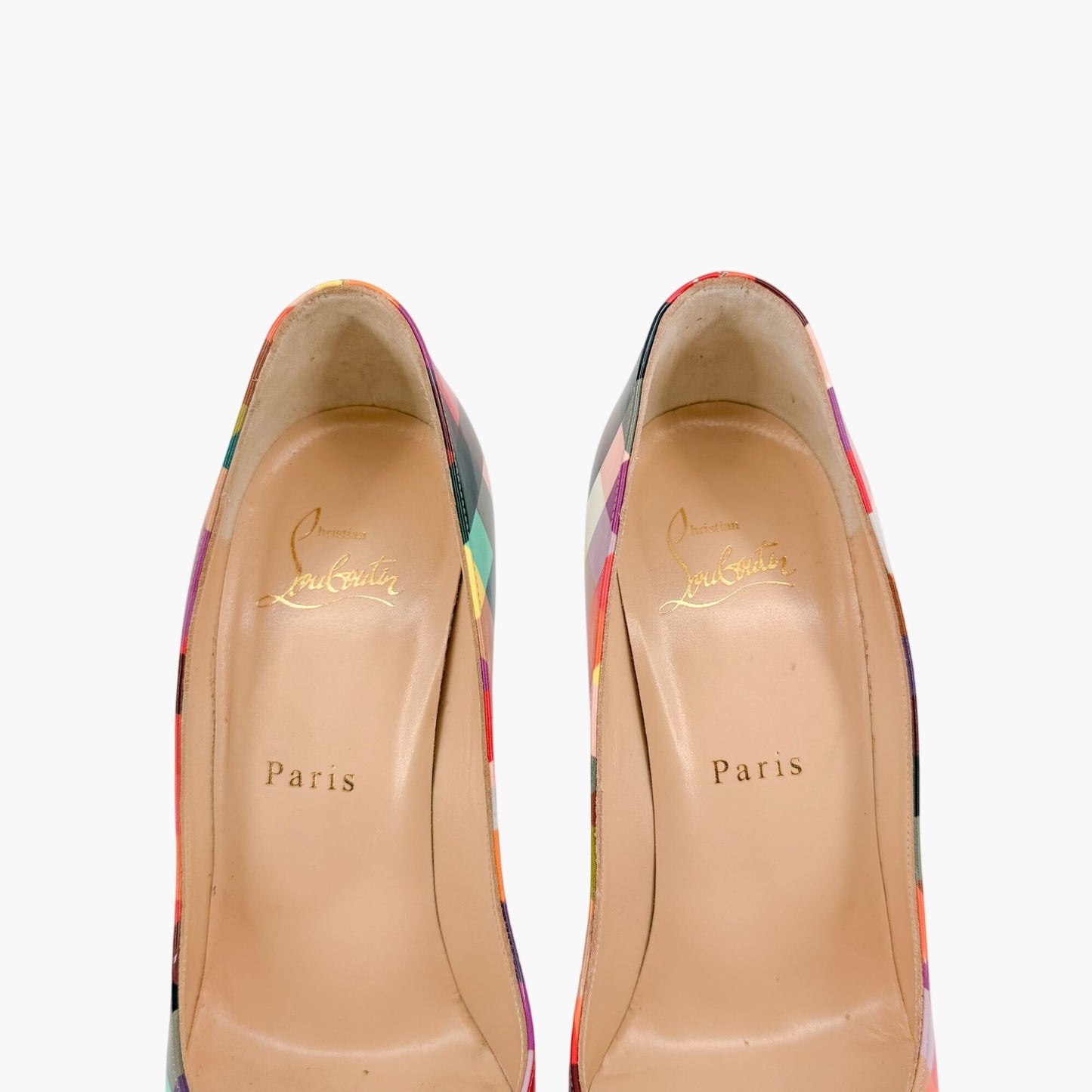 Christian Louboutin Pigalle Follies Check Pumps Size 37