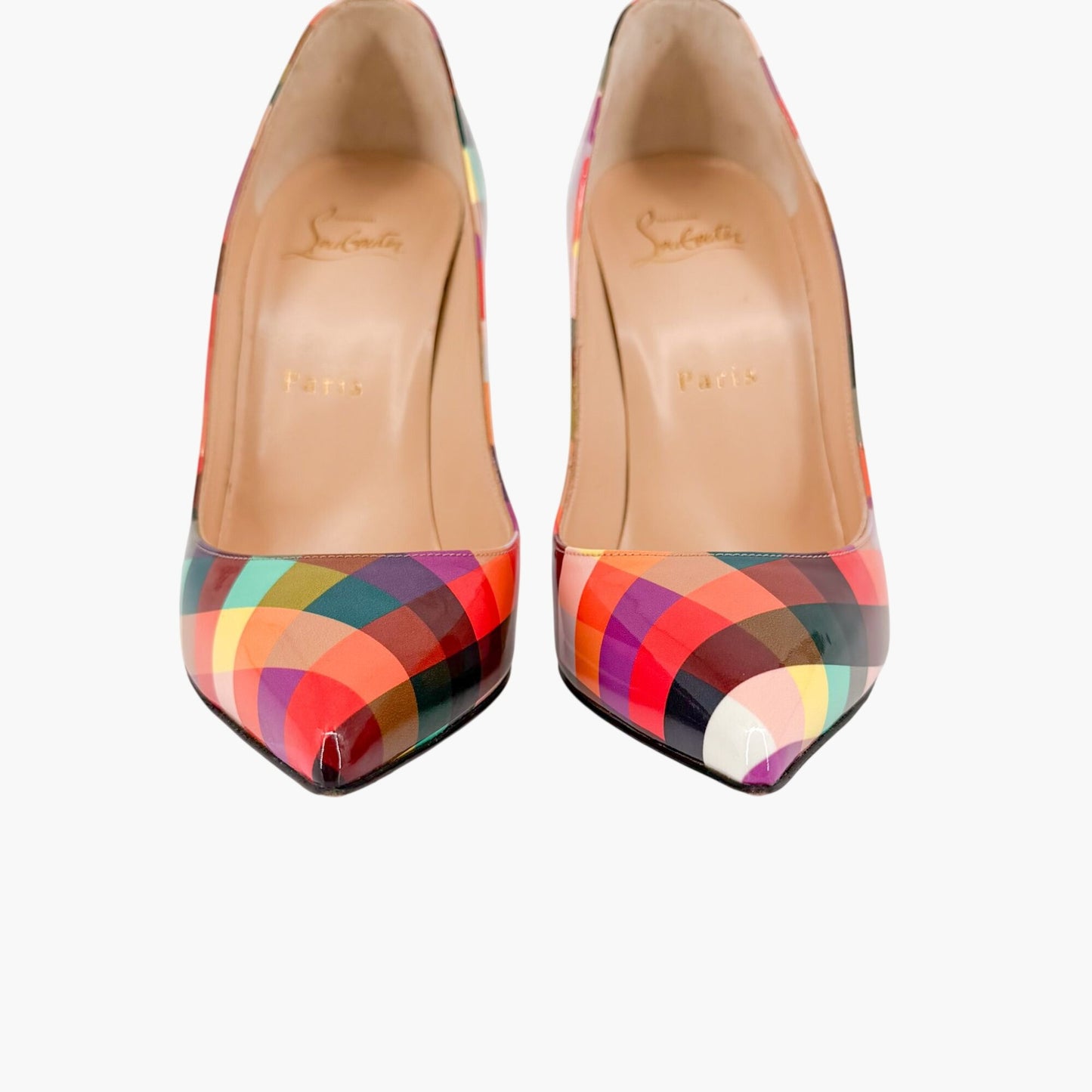 Christian Louboutin Pigalle Follies Check Pumps Size 37
