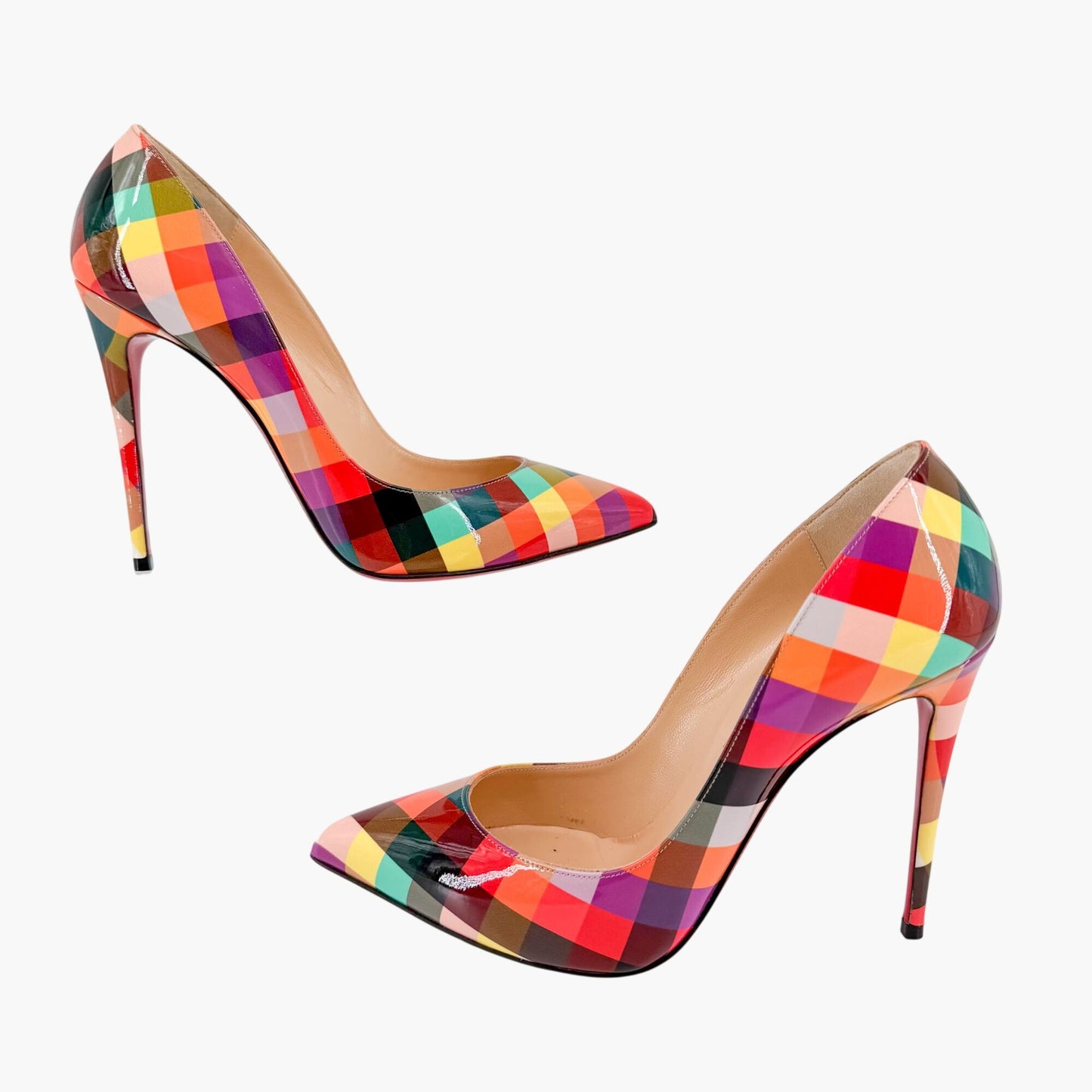 Christian Louboutin Pigalle Follies Check Pumps Size 37