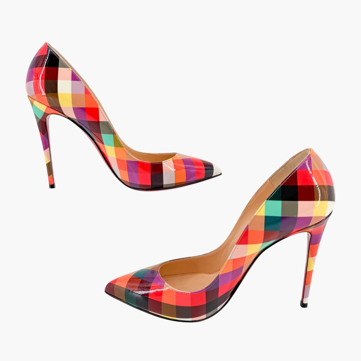 Christian Louboutin Pigalle Follies Check Pumps Size 37