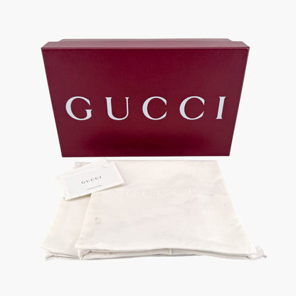 Gucci Jordaan Horsebit Loafers Orange Canvas Size 38