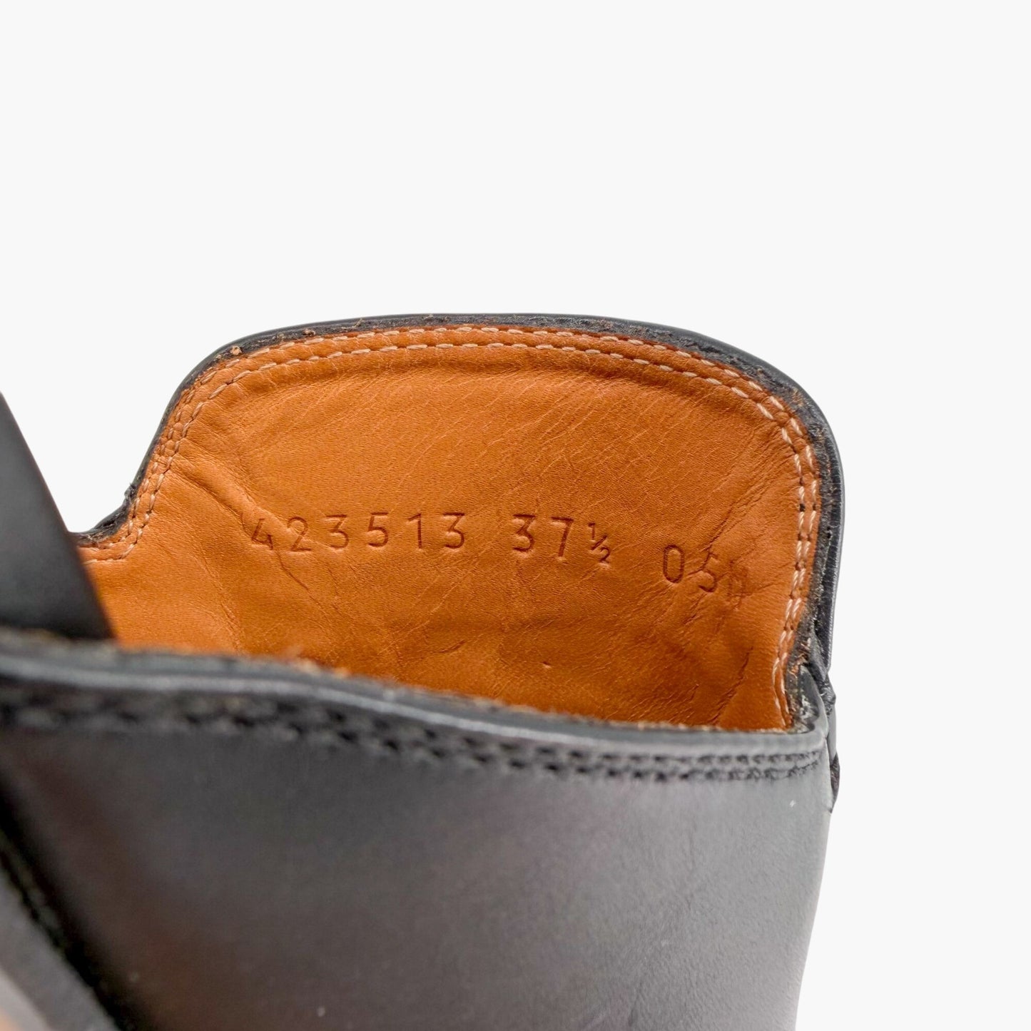 Gucci Princetown Black Leather Horsebit Loafer Mules Size 37.5