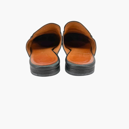 Gucci Princetown Black Leather Horsebit Loafer Mules Size 37.5