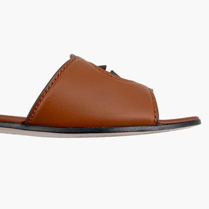 Gucci Cosmos Interlocking G Slide Sandals Brown Size 38