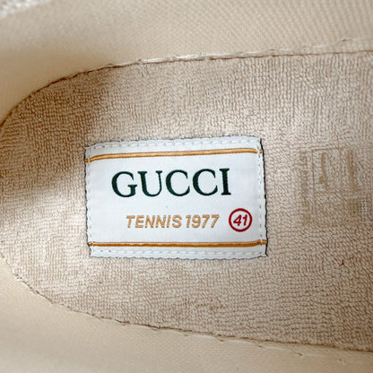 Gucci Tennis 1977 Platform Sneakers White GG Canvas Size 41 US 11 Women’s