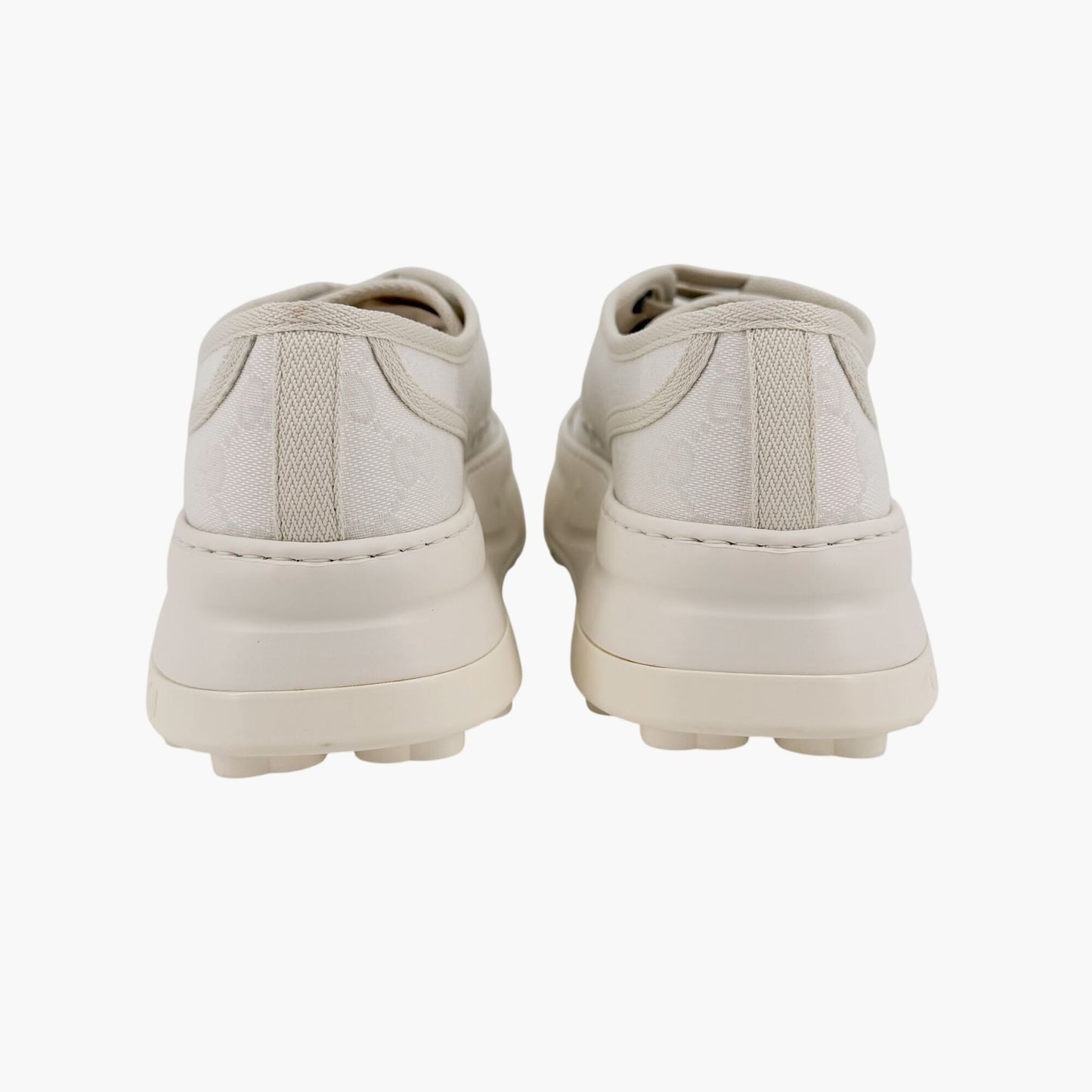 Gucci Tennis 1977 Platform Sneakers White GG Canvas Size 41 US 11 Women’s