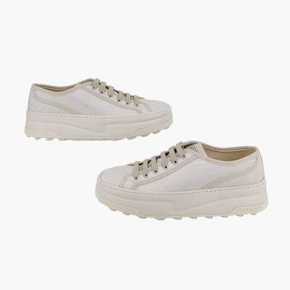Gucci Tennis 1977 Platform Sneakers White GG Canvas Size 41 US 11 Women’s