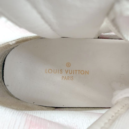 Louis Vuitton Stellar High Top Sneaker Boots White Pink Size 37