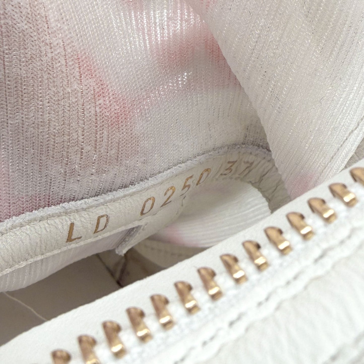 Louis Vuitton Stellar High Top Sneaker Boots White Pink Size 37
