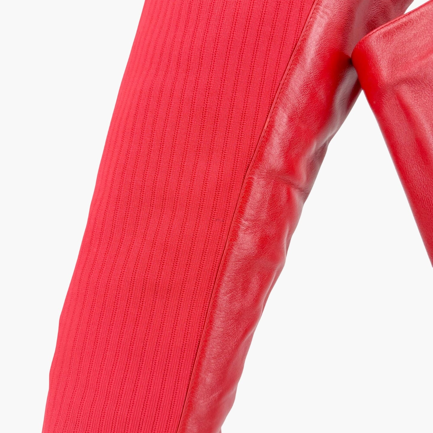 Fendi Rockoko Thigh High Sock Boots Red Size 38.5