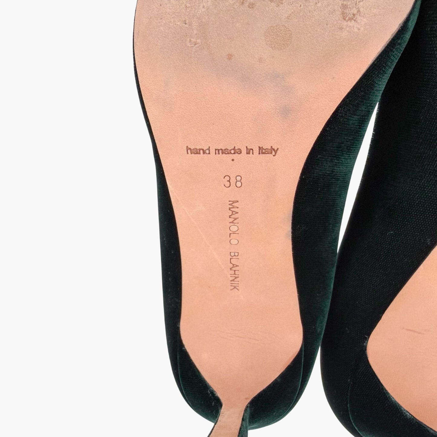 Manolo Blahnik BB Velvet Pumps Green Size 38