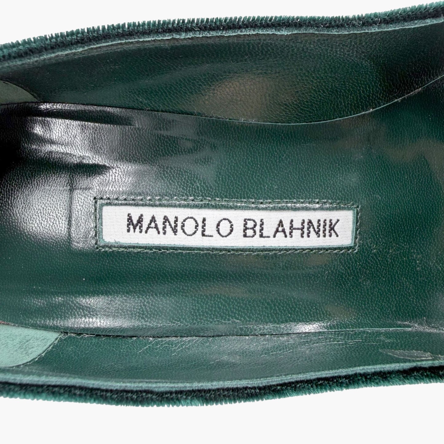 Manolo Blahnik BB Velvet Pumps Green Size 38