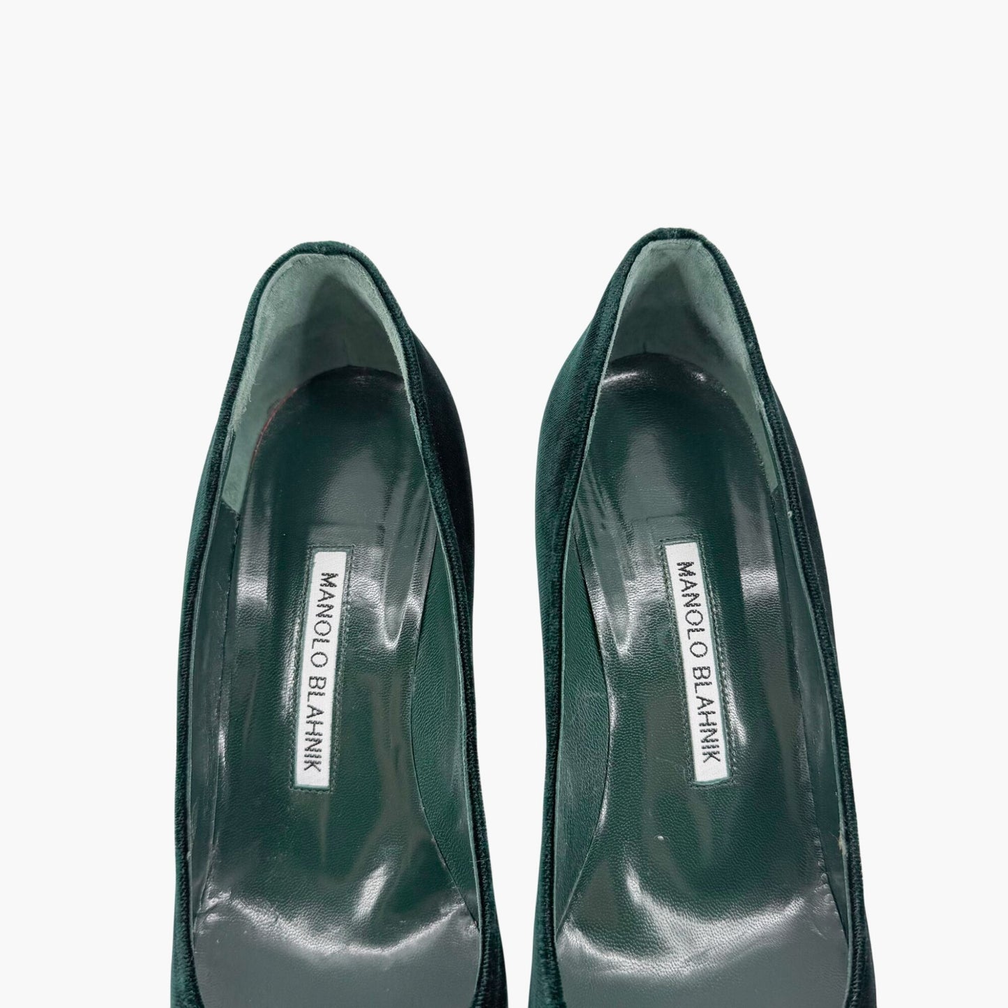 Manolo Blahnik BB Velvet Pumps Green Size 38