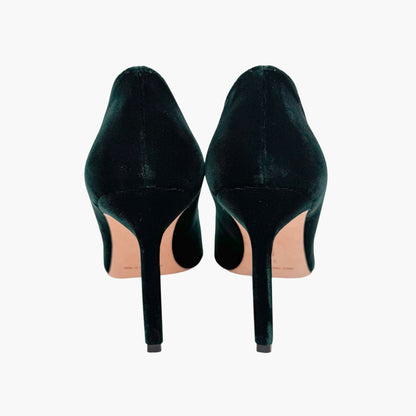 Manolo Blahnik BB Velvet Pumps Green Size 38