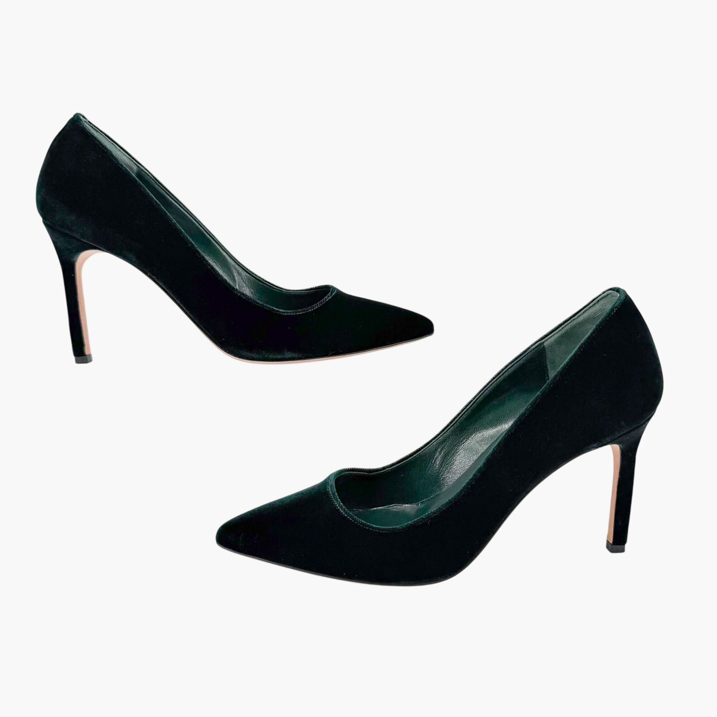 Manolo Blahnik BB Velvet Pumps Green Size 38