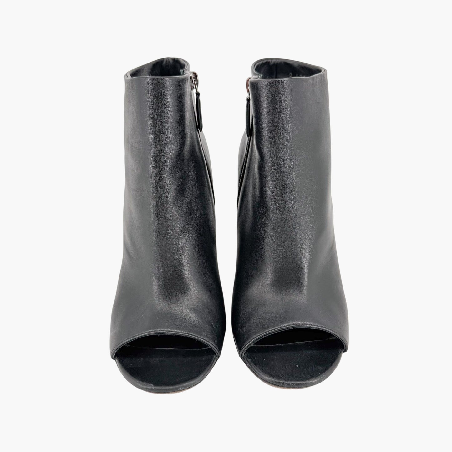 Chanel Pearl Quilted Wedge Ankle Booties Black Size 39