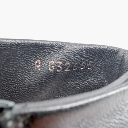 Chanel Pearl Quilted Wedge Ankle Booties Black Size 39