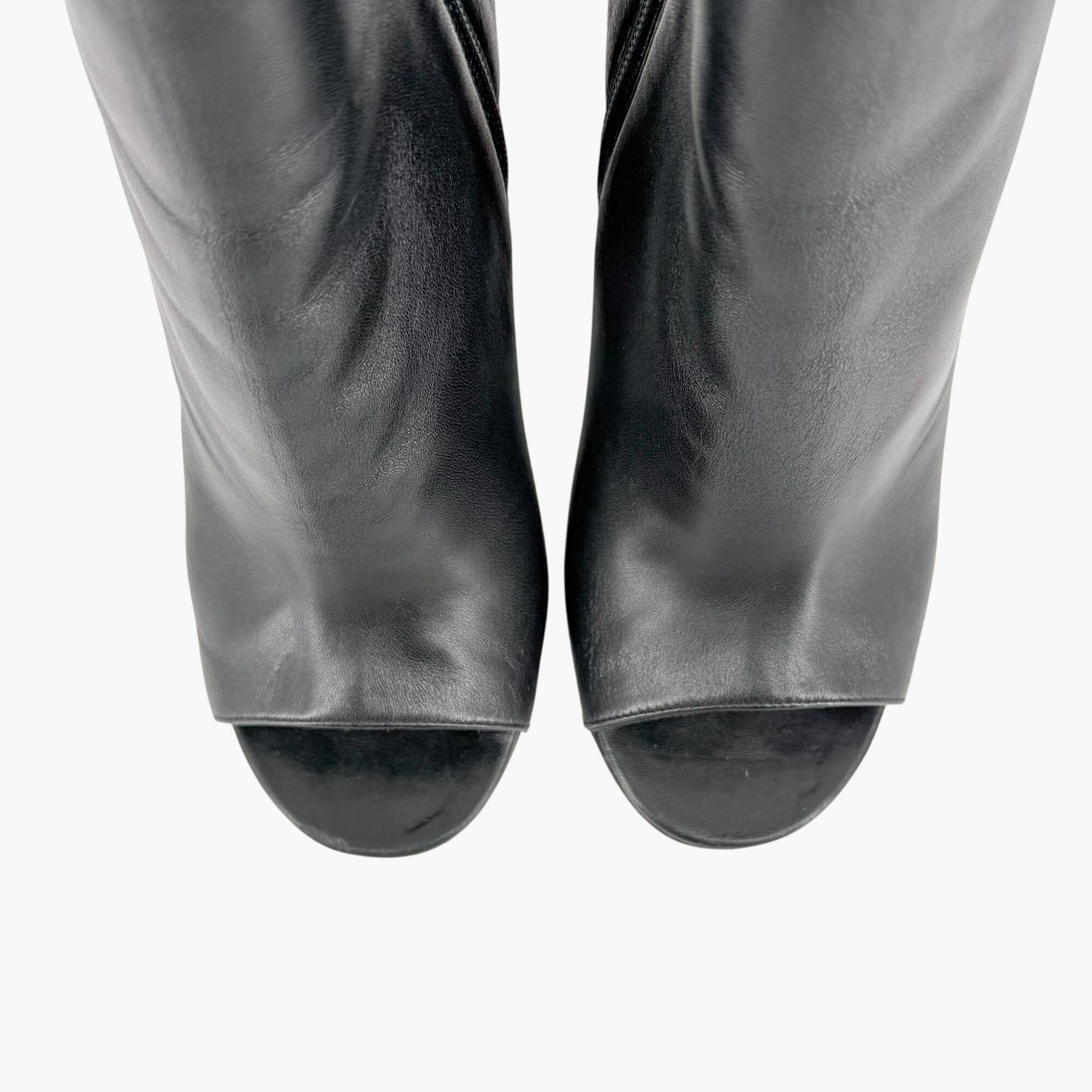 Chanel Pearl Quilted Wedge Ankle Booties Black Size 39
