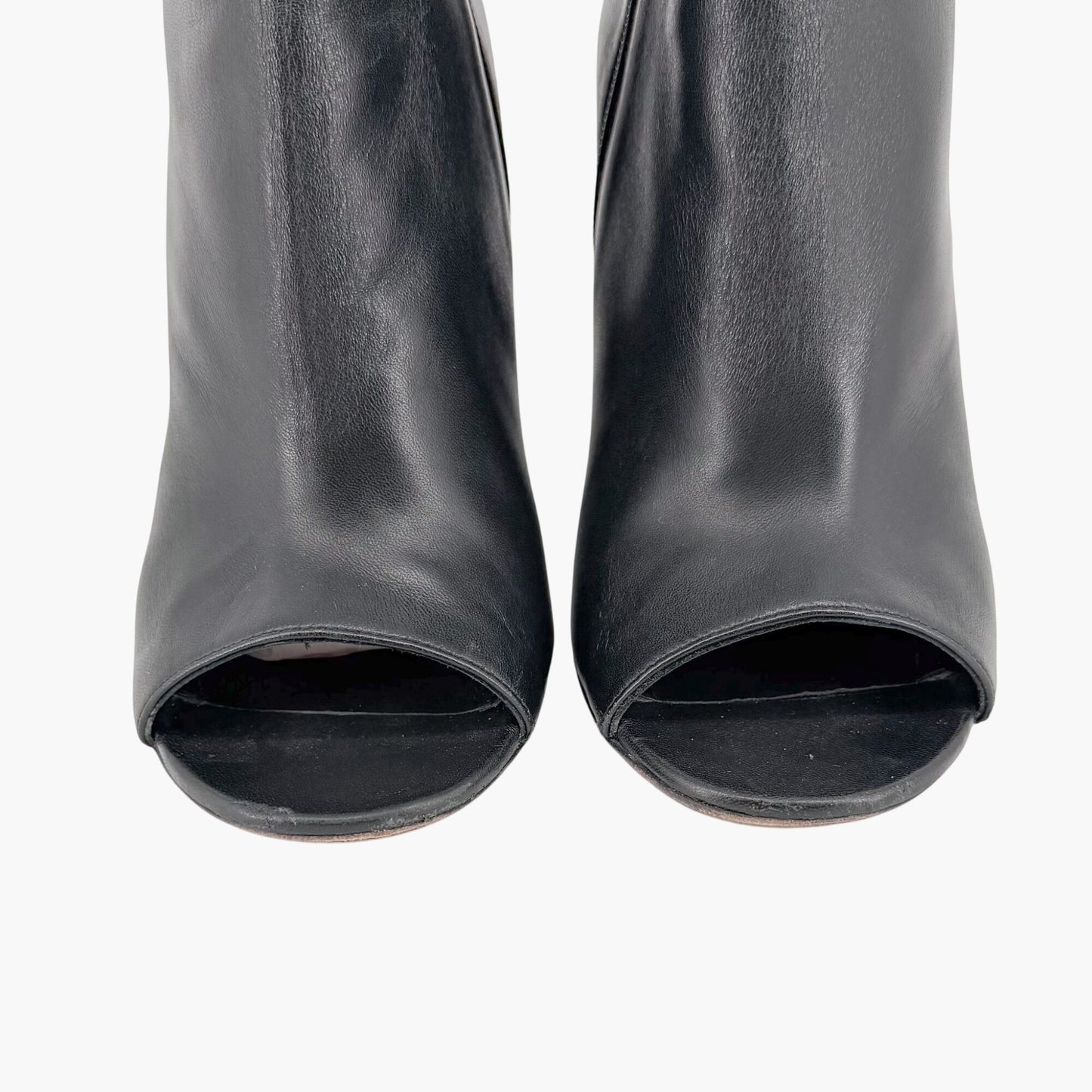 Chanel Pearl Quilted Wedge Ankle Booties Black Size 39