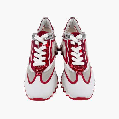 Christian Louboutin Sharkina Sneakers White Red Mesh – Size 39.5