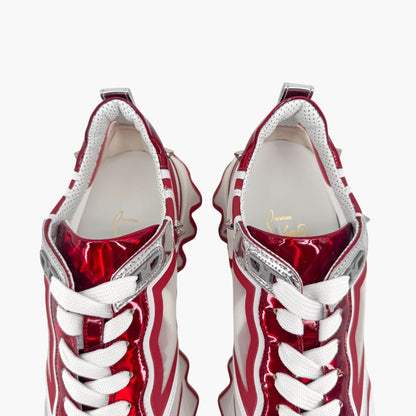 Christian Louboutin Sharkina Sneakers White Red Mesh – Size 39.5