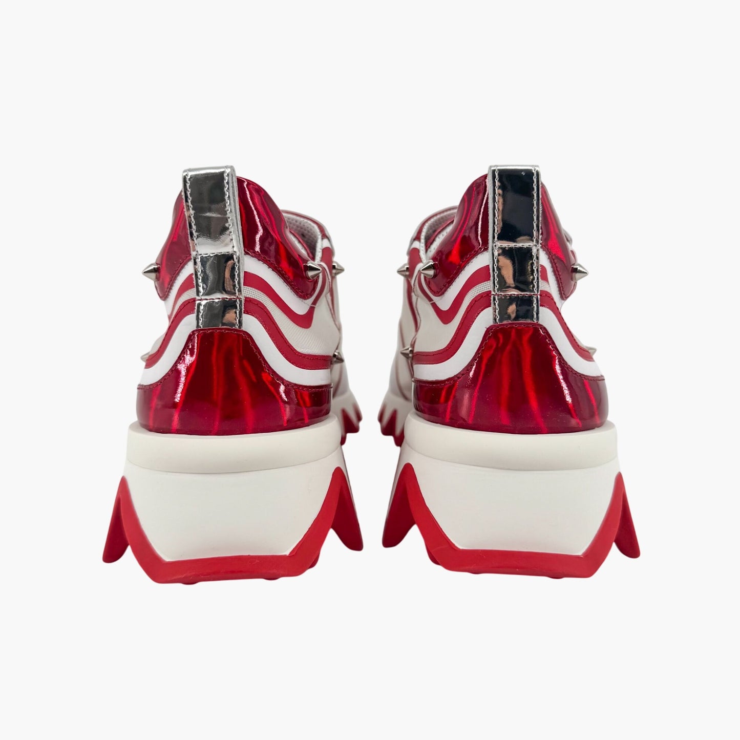 Christian Louboutin Sharkina Sneakers White Red Mesh – Size 39.5