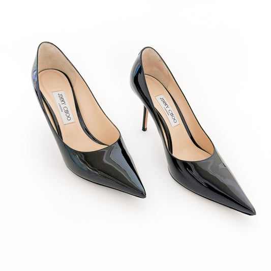 Jimmy Choo Love 85 Pumps in Black Patent Size 39.5