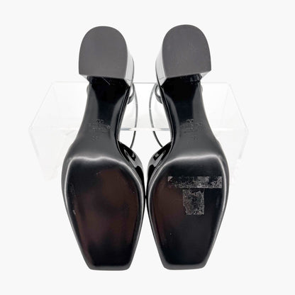 Valentino Garavani One Stud Pumps in Black Patent Leather Size 38